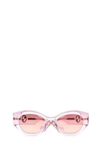 Gucci Acetate Cat Eye Sunglasses In Pink