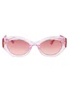 Gucci Womens Pink Gc002254 Round-frame Injected Sunglasses In Pink