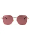 Gucci Sunglasses In Pink-gold-red