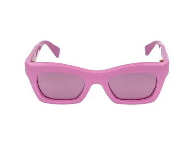 Gucci Rectangle-frame Sunglasses In Pink Pink Pink