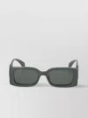 Gucci Rectangular Sunglasses With Cut-out Gg Detailing In Gray
