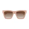 Gucci Sunglasses In Rosa/marrone