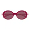 Gucci Round-frame Sunglasses In Rosso/viola