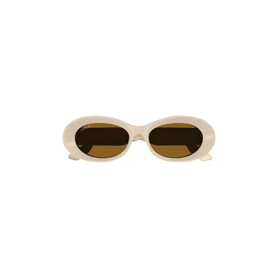 Pre-owned Gucci Sunglasses 'shiny Pastel Beige' | Tan | Women's Size Onesize