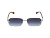 Gucci Eyewear Sunglasses In Silver Havana Blue