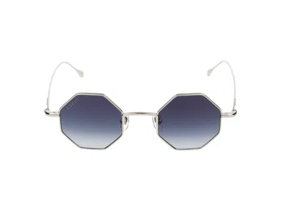 Gucci Sunglasses In Silver Silver Blue