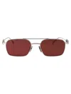 Gucci Gg1804s Linea Name Of Brand 004 Silver Red Sunglasses In Silver-silver-red