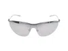 Gucci Wraparound-frame Sunglasses In Silver Silver Silver