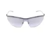 Gucci Wraparound-frame Sunglasses In Silver Silver Violet