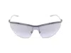 Gucci Wraparound-frame Sunglasses In Silver Silver Violet