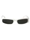 Gucci Eyewear Rectangular Frame Sunglasses In White-white-grey