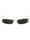 Gucci Eyewear Rectangular Frame Sunglasses In White-white-grey