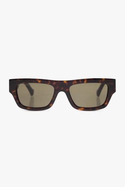 Gucci Rectangular Sunglasses In Green