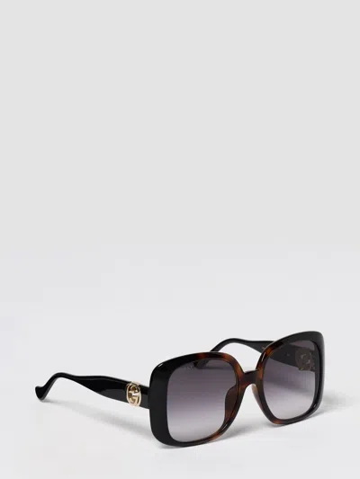 Gucci Sunglasses Woman Beige In Black