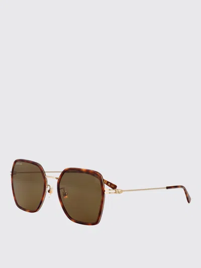 GUCCI GUCCI SUNGLASSES WOMAN BROWN