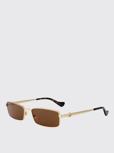 Gucci Sunglasses Woman Gold In Brown