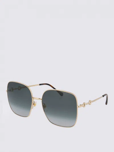 Gucci Sunglasses Woman Grey In Gold