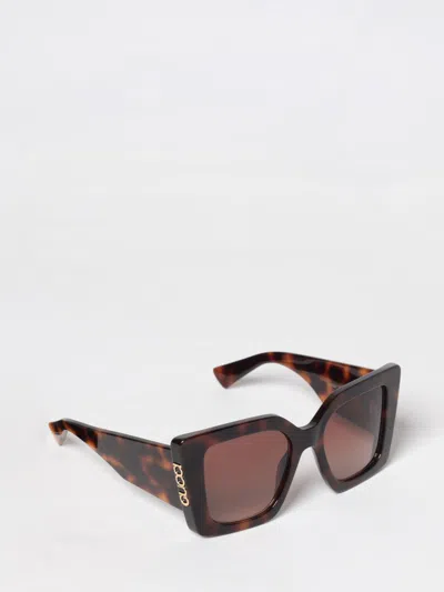 Gucci Sunglasses Woman Beige In Brown