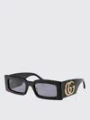 Gucci Geometric Acetate Rectangle Sunglasses In Brown