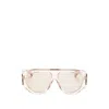 Gucci Patterned Sunglasses In Gold