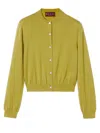 Gucci Super Fine Cashmere Silk Cardigan In Green