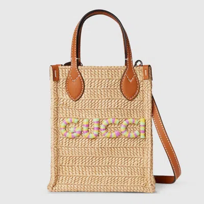 Gucci Super Mini Bag With Logo In Beige