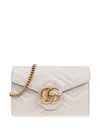 Gucci Super Mini Gg Marmont Bag In Matelassé Leather In Neutral