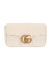 Gucci Gg Marmont Super Mini Matelasse Leather Shoulder Bag In White