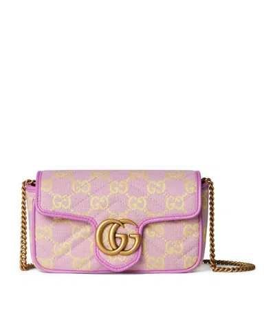 Gucci Super Mini Gg Shoulder Bag In Pink