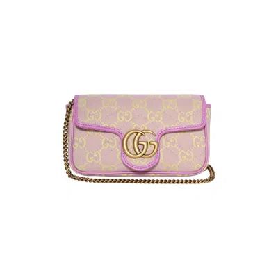 Pre-owned Gucci Super Mini Shoulder Bag 'lilac/yellow' | Pink | Women's Size Onesize
