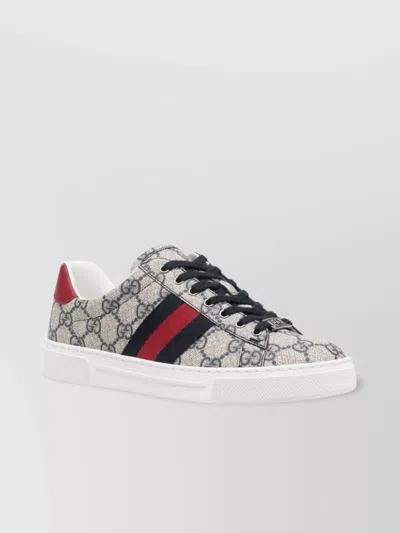 GUCCI SUPREME CANVAS SNEAKERS WEB-STRIPE TRIM