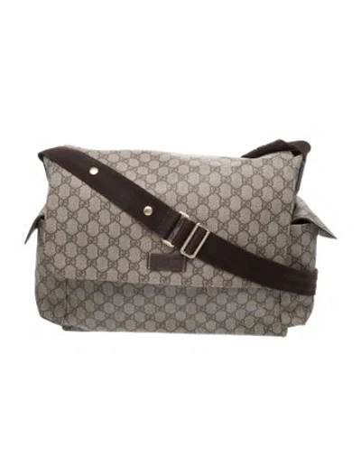 Pre-owned Gucci Babies' Supreme Diaper Bag In Neutrals