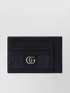 Gucci Supreme Fabric And Leather Card Holder In Black