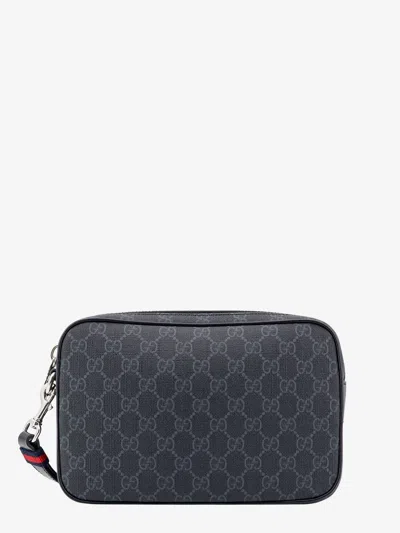 Gucci Supreme Gg Fabric Pouch In Black