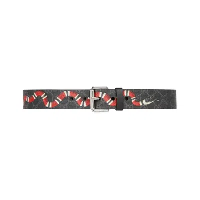 Pre-owned Gucci Supreme Kingsnake Belt 'black' | Men's Size 75
