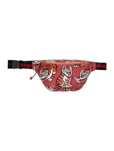 Pre-owned Gucci Kids' Supreme Waist Bag In Red