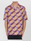 Gucci Multicolor Bowling Shirt With Cuban Collar And All-over Print In Cotton Man In Multi