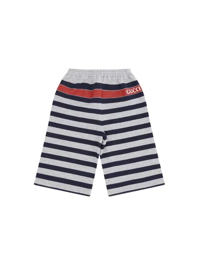 Gucci Kids' Sweat Short For Boy In Light Grey Mel/mc