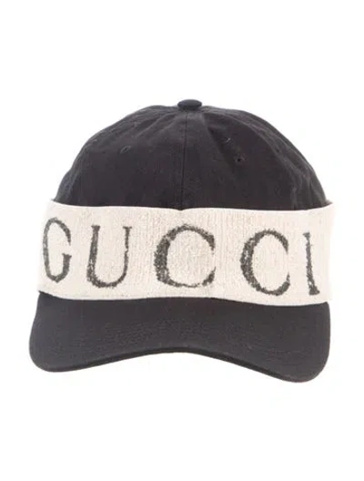 Pre-owned Gucci Sweatband Baseball Cap In Black