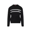 Gucci Men Silk And Cotton Sweater With Intarsia In Multi