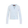Gucci Gg Cotton Jacquard Cardigan In Blue