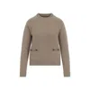 Gucci Horsebit Wool Cashmere Sweater In Brown
