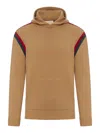 Gucci Wool Sweater With Hood In Brown