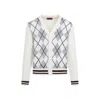 Gucci Argyle-intarsia Wool Cardigan In Multi