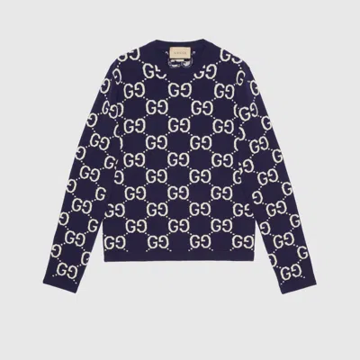 Pre-owned Gucci Sweater Sweatshirt In Blue