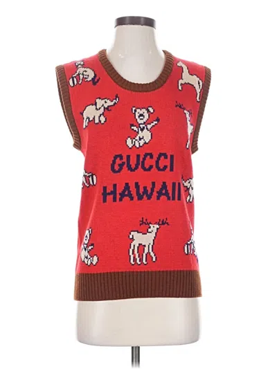 Pre-owned Gucci Sweater Vest In Red