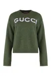 Gucci Sweater With Crew Neck In Wool In Green