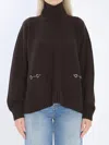 Gucci Sweater With Horsebit Detail In Brown