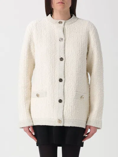 Gucci Wool Cardigan With Metallic Buttons In Neutral