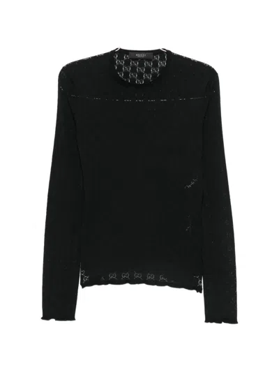 Gucci Gg Cotton Sweater In Black